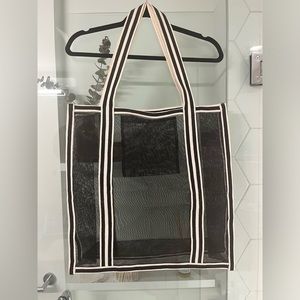CLUB MONACO Mesh Tote Bag, Black / White